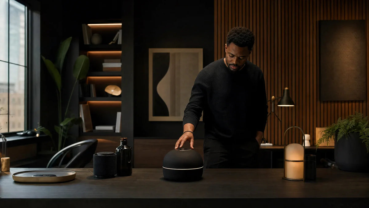 Black creative professional in a premium modern studio for New Arrivals