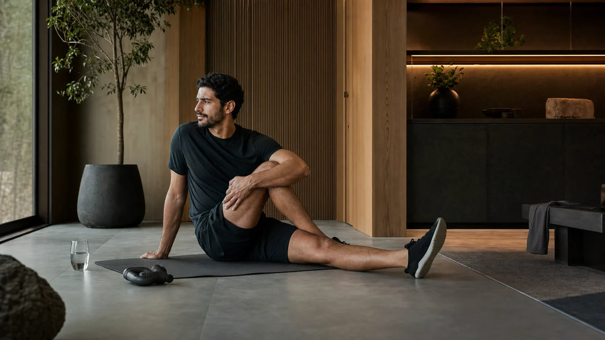 Middle Eastern man in a premium wellness setting for Wellness Tech