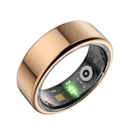 Rose-gold R02 Active Smart Ring angled interior view on white
