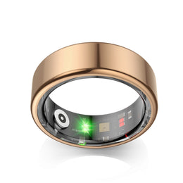 Rose-gold R02 Active Smart Ring interior sensor view on white