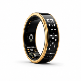 Aura Touch Smart Ring alternate angle view on white