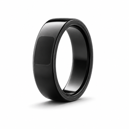 Flip Display Smart Ring front three-quarter view on white