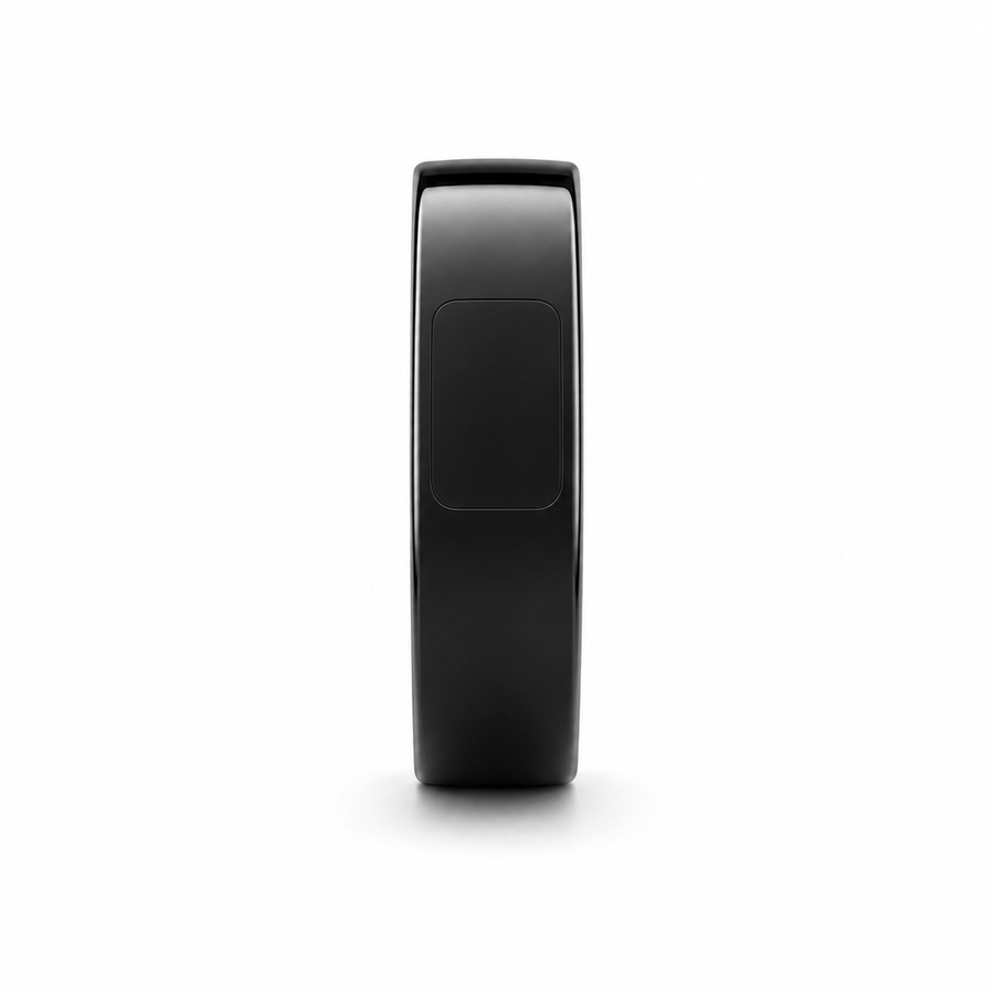 Flip Display Smart Ring side profile view on white