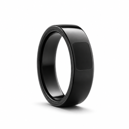 Flip Display Smart Ring rear three-quarter view on white