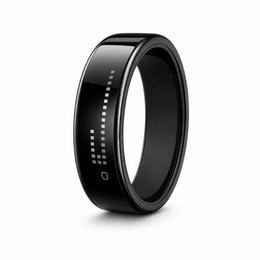 Pulse Display Smart Ring rear three-quarter view on white