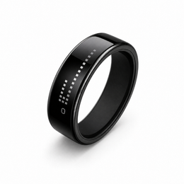 Pulse Display Smart Ring elevated overhead view on white