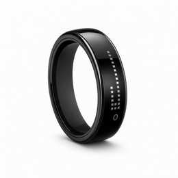 Pulse Display Smart Ring opposite-side interior view on white