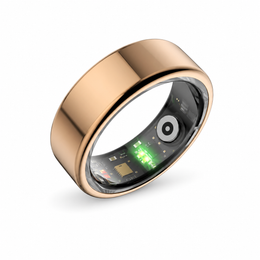 Gold Vital Track Smart Ring front three-quarter view on white